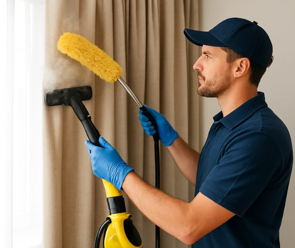 Trusted blind cleaning technician Matty Curtain Cleaning wynnum QLD
