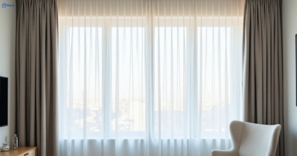 Freshly steam cleaned curtains in wynnum QLD