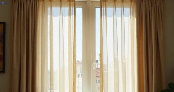 Dusty and dull curtains in wynnum before steam cleaning